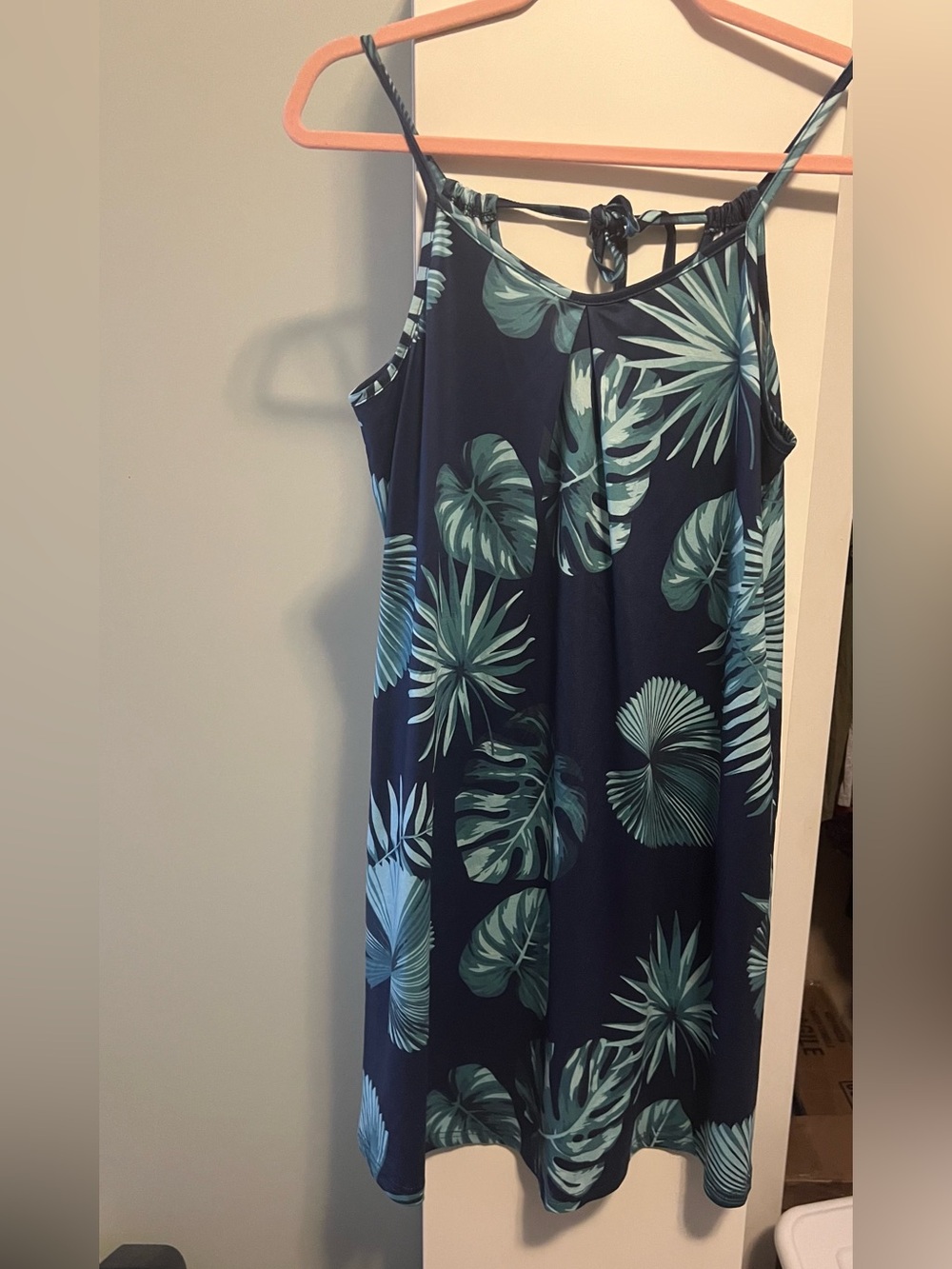 Tropical Days & Nights Dress/Cover-up (NWT)🍒 Navy & Teal, Size Medium